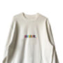 White 'Im A Luxury' Hand Embroidered Sweatshirt, thumbnail 4 of 5