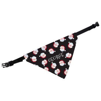 Personalised Santa Black Dog Bandana, 3 of 3