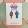 Male And Female Toilet Sign Glitter Earrings / Restroom Icon Statement Dangles / Pop Art Jewellery / Birthday Gift For Her, thumbnail 1 of 8