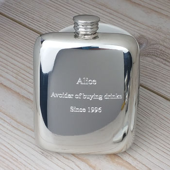 Jacket Pocket Hip Flask Personalised And Engraved, 2 of 6