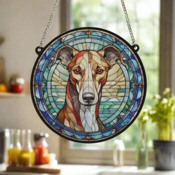 Greyhound Stained Glass Effect Suncatcher, 5 of 6