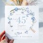 45th Sapphire Wedding Anniversary Card *Fully Personalised, thumbnail 1 of 2