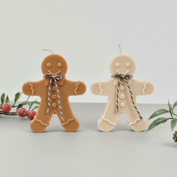Brown Christmas Gingerbread Candle Ans Christmas Decor, 2 of 11