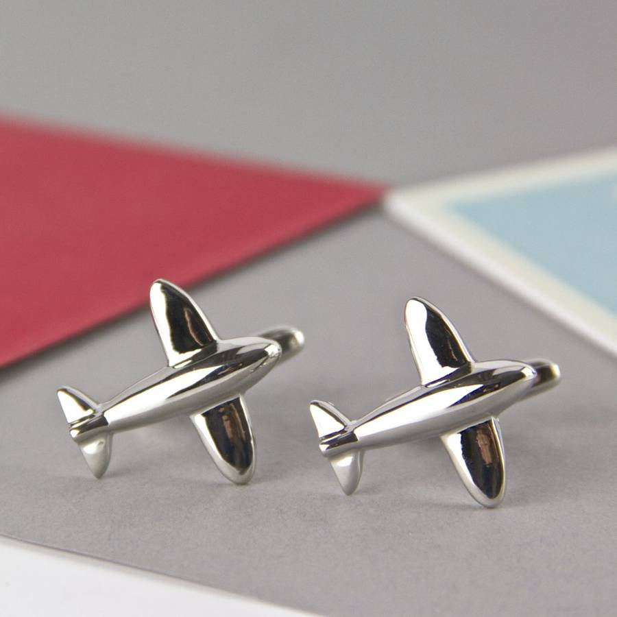 Plane Cufflinks By Gaamaa | notonthehighstreet.com