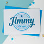 Personalised Blue Logo Birthday Card, thumbnail 1 of 1