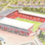 Charlton Athletic Fc The Valley Stadium Art Print, thumbnail 2 of 3