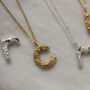 Sterling Silver Or 9ct Gold Vermeil Molten Initial, thumbnail 2 of 6