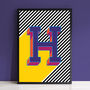 Letter H Print Alphabet Initial Colourful Art Print, thumbnail 1 of 3