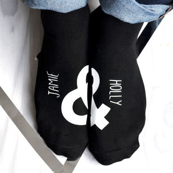 Personalised 'And Symbol' Socks, 2 of 3