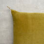 The Velvet And Linen Cushion Moss Green, thumbnail 3 of 7