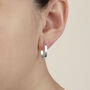 Flat Oval Hoop Earrings, thumbnail 1 of 3