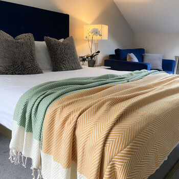 Personalised Cotton Throw, Gift For Wedding, 2 of 12