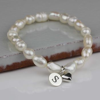 Personalised Children's Pearl And Heart Bracelet, 6 of 9