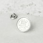 Personalised 80th Birthday Sixpence Tie Or Brooch Pin, thumbnail 2 of 6