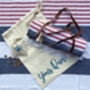 Personalised Beach Towel And Leather Strap, thumbnail 9 of 12
