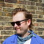 Mens Blue Ditzy Floral Cotton Neckerchief, thumbnail 5 of 12