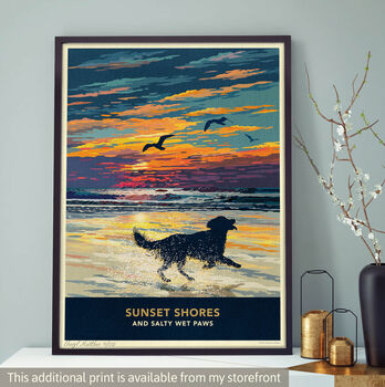 Limited Edition Golden Retriever Print: Dog Lovers Gift, 9 of 10