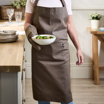 Mocha Cotton Apron, 4 of 5