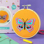 ‘Kaleidoscope Butterfly' Mini Embroidery Kit, thumbnail 1 of 4