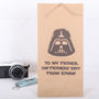 Personalised Darth Vadar Father's Day Gift Bag, thumbnail 1 of 2
