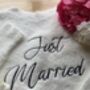 Embroidered Just Married Design Wedding Cardigan, thumbnail 2 of 4