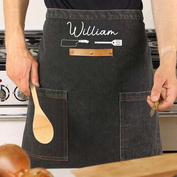 Personalised Barbecue Apron Father's Day Gift, 3 of 9