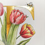 T Is For Tulips Gilded Botanical Artwork, thumbnail 3 of 6