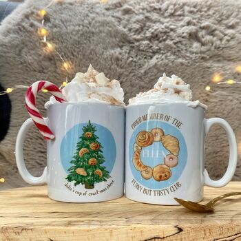 Personalised Pastry Christmas Tree Mug With Hot Choc Kit, 3 of 4