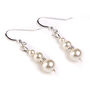 Swarovski Multi Size Pearl Diamante Wedding Earrings, thumbnail 1 of 3