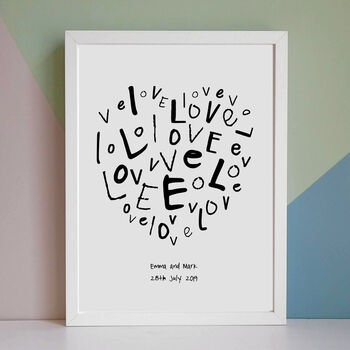 Personalised Love Print Gift, 4 of 6