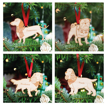 Personalised Dog Breed Christmas Tree Decoration, 8 of 9