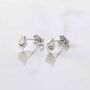 Sterling Silver Cubic Zirconia Wire Stud Earrings, thumbnail 6 of 6