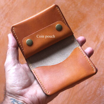 Handmade Leather Wallet With Personalisation, 3 of 9