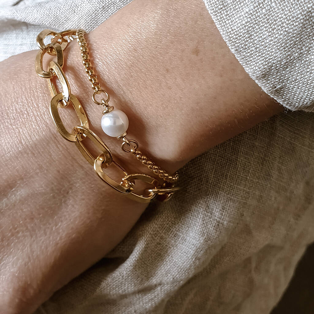 Gold Cable Chain Bracelet By Misskukie | notonthehighstreet.com
