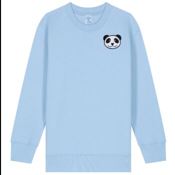 Childrens Organic Cotton Embroidered Panda Sweatshirt, 4 of 11