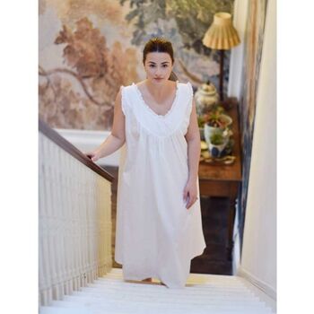 Ladies White Sleeveless Nightdress 'Abigail', 4 of 5