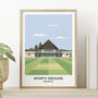 My Local Cricket Club Personalised Illustrated Print, thumbnail 3 of 11