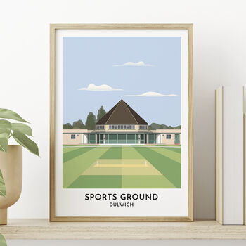 My Local Cricket Club Personalised Illustrated Print, 3 of 11