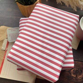 Burgundy Wide Stripe Paper Fibre Wrapping/Patterned Paper Sheet, 3 of 12