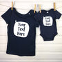 Personalised Speech Bubble Mother And Baby T Shirt Set, thumbnail 2 of 3