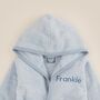 Personalised Blue Hooded Towelling Robe, thumbnail 4 of 5
