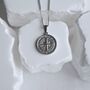 Silver Compass Men Necklace Gift, thumbnail 2 of 6
