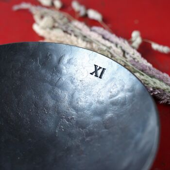 11th Anniversary Gift; Large Hammered Steel Bowl, 4 of 10