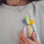 Flowers And Vase Brooch, thumbnail 3 of 7