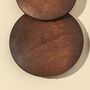 Layered Circle Wooden Dangle Earrings Gift, thumbnail 2 of 4
