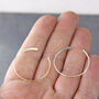 Contemporary Hammered Hoop Earrings, thumbnail 3 of 8