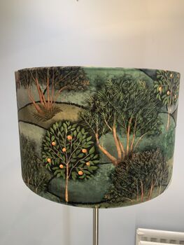 Velvet Enchanted Forest Drum Lampshade, 2 of 2