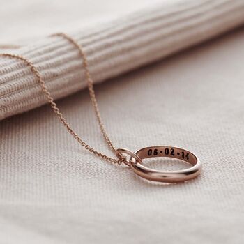 Personalised Secret Script Ring Necklace, 7 of 12