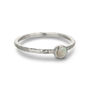 Silver Opal Stacking Ring Size L Other Sizes Available, thumbnail 3 of 10