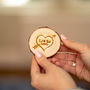Carved Wooden Love Token, thumbnail 2 of 5